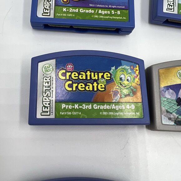 Leapster Leap Frog Games Lot Battery Or Wired  Summer Learning Roadtrip Fun - Picture 10 of 13